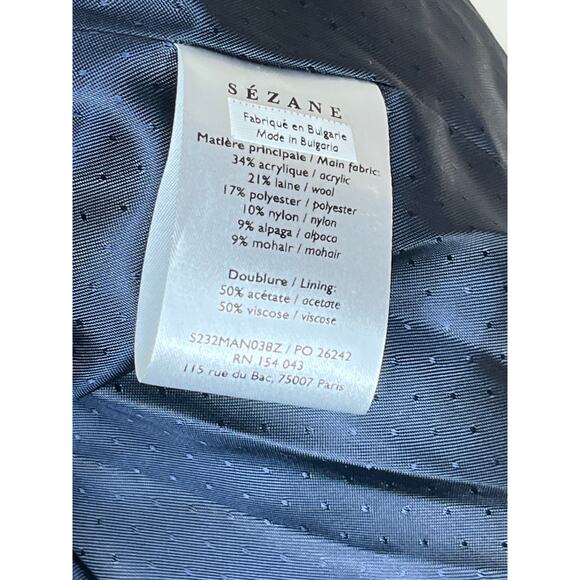 SEZANE Sz 44 12 Andrew Leopard Print Coat Jacket - Picture 5 of 10